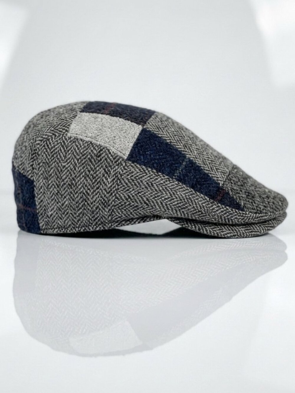 HANNA HATS Notre Dame Irish Coppola Patchwork Tweed Cap Hat M